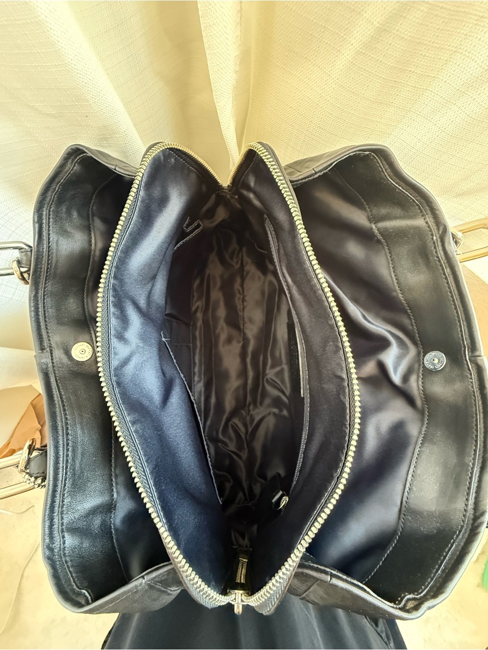 Coach Vintage Chelsea Jayden Black Leather Carryall Bag #17811 - Excellent! - Picture 11 of 15